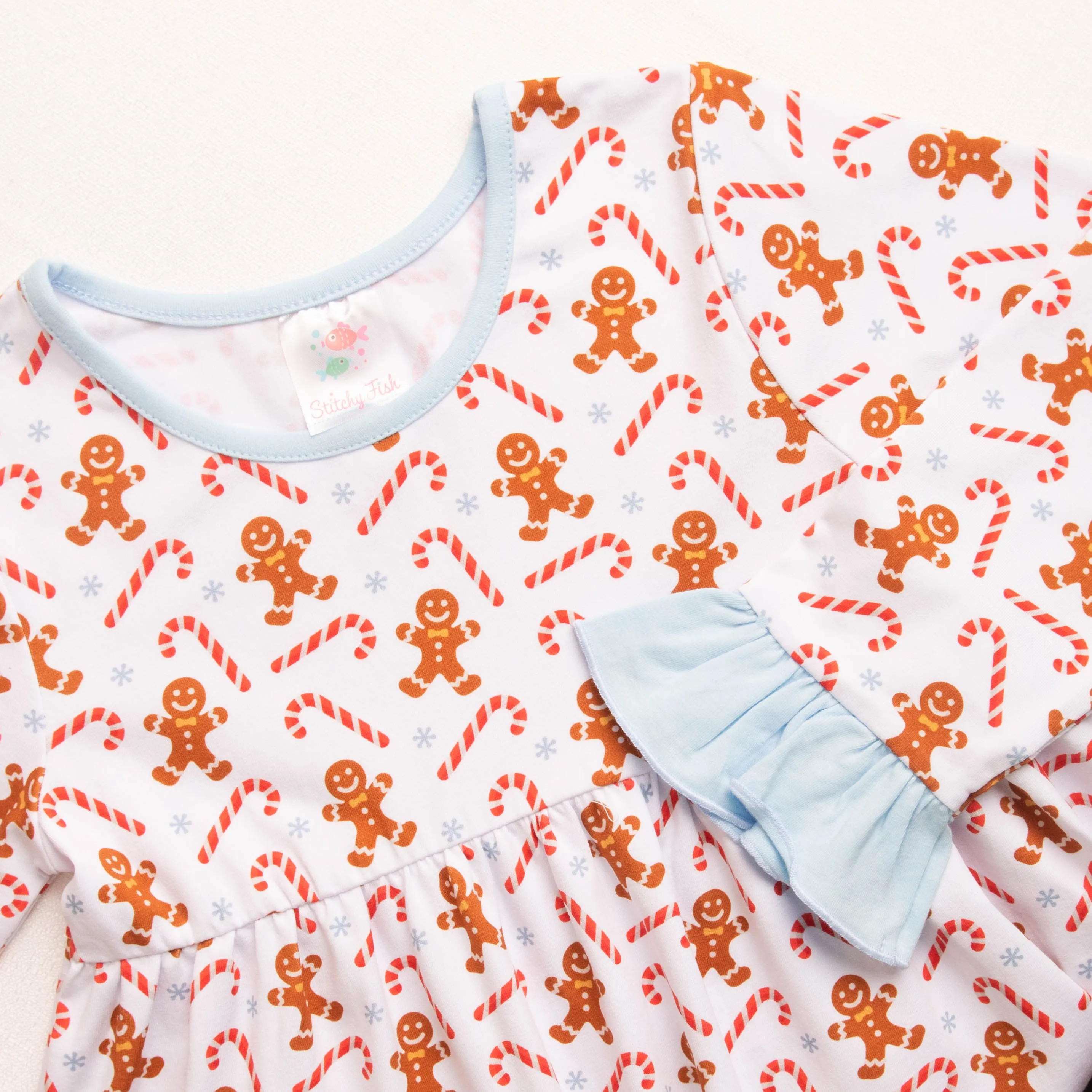 Santa's Cookies Dress, White