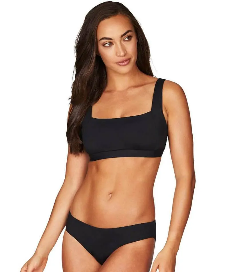 Sea Level Essentials Square Neck B-DD Cup Bikini Top - Black