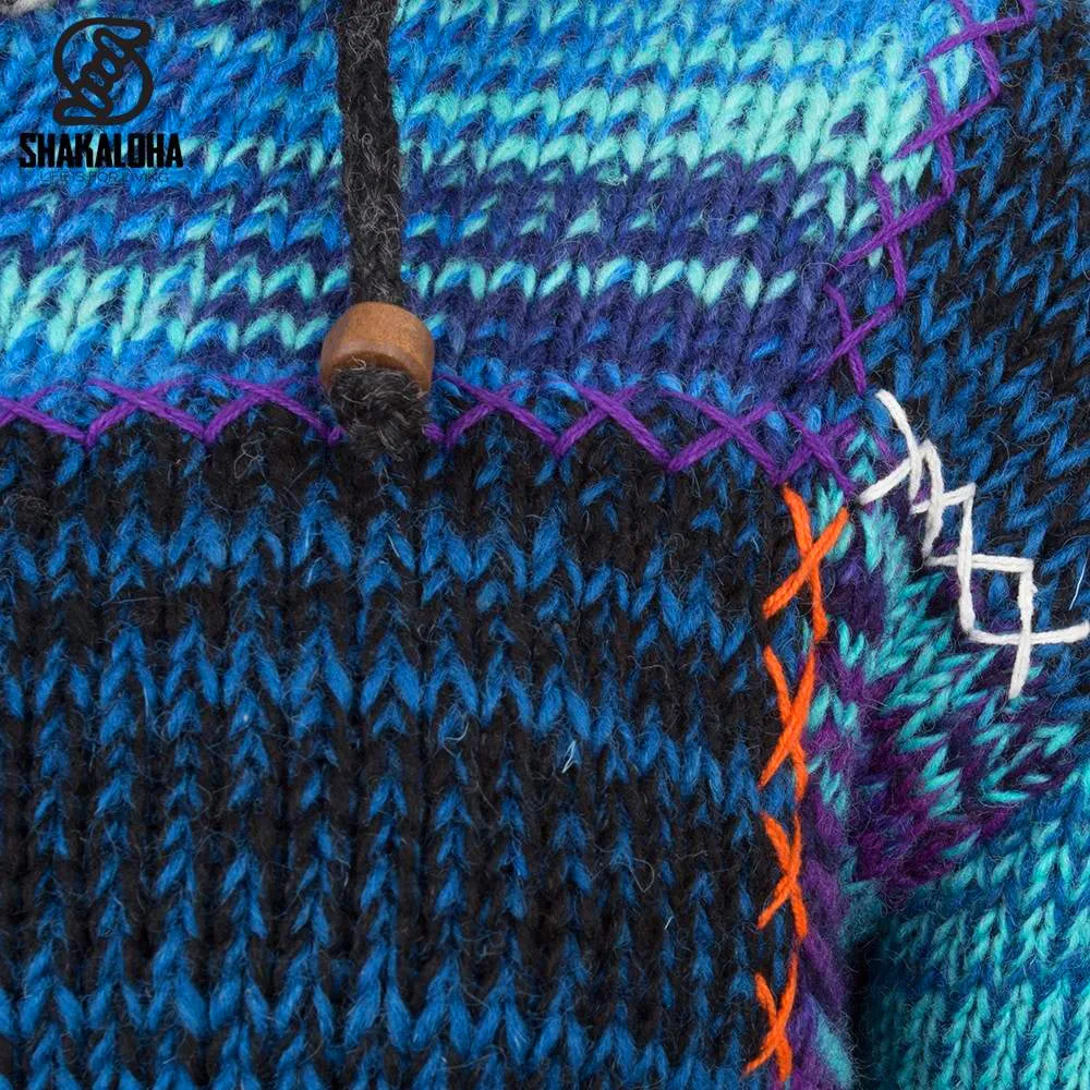Shakaloha - Patch nh Mixblue | women's wool cardigan