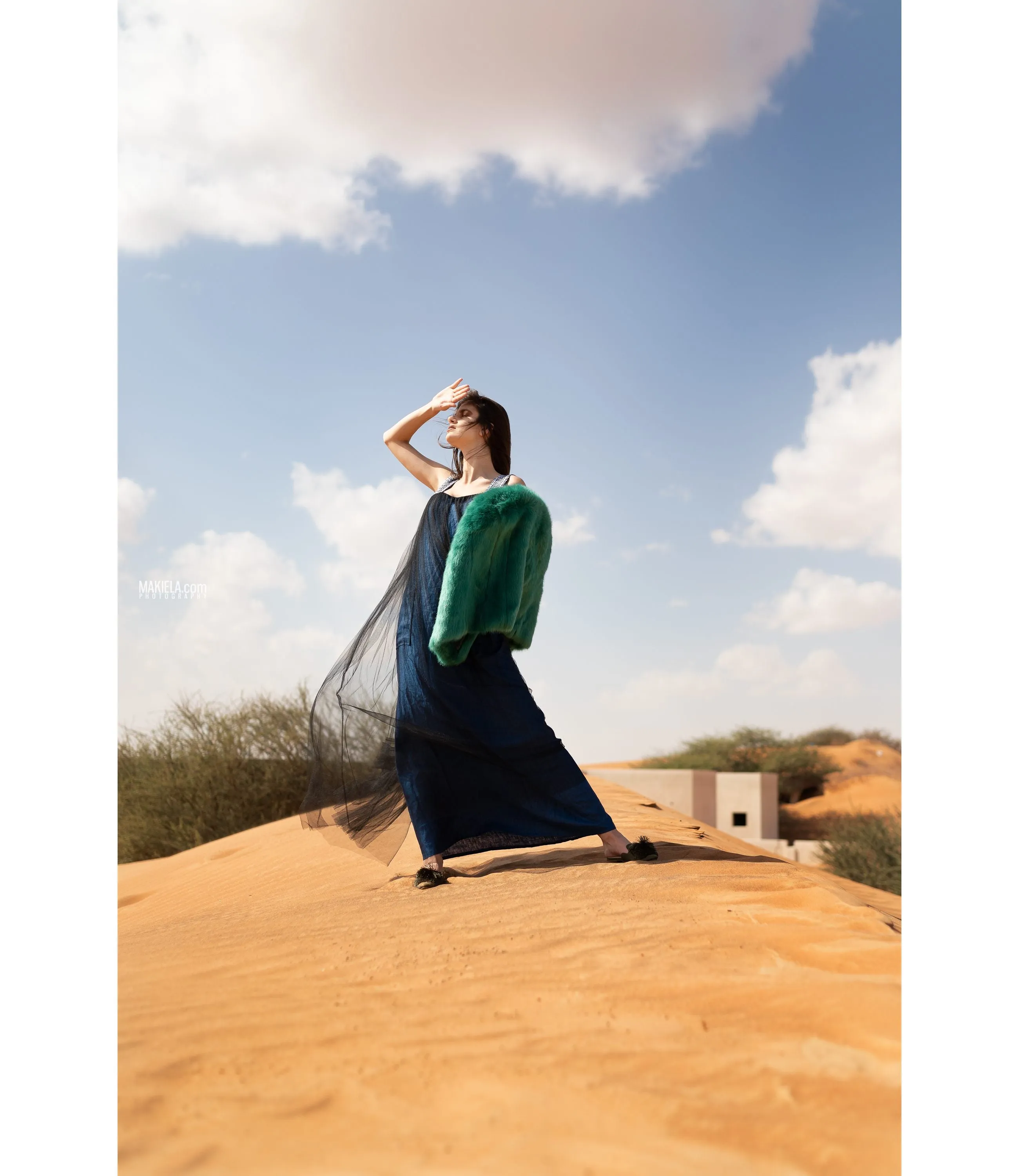Shoulder straps tulle dress