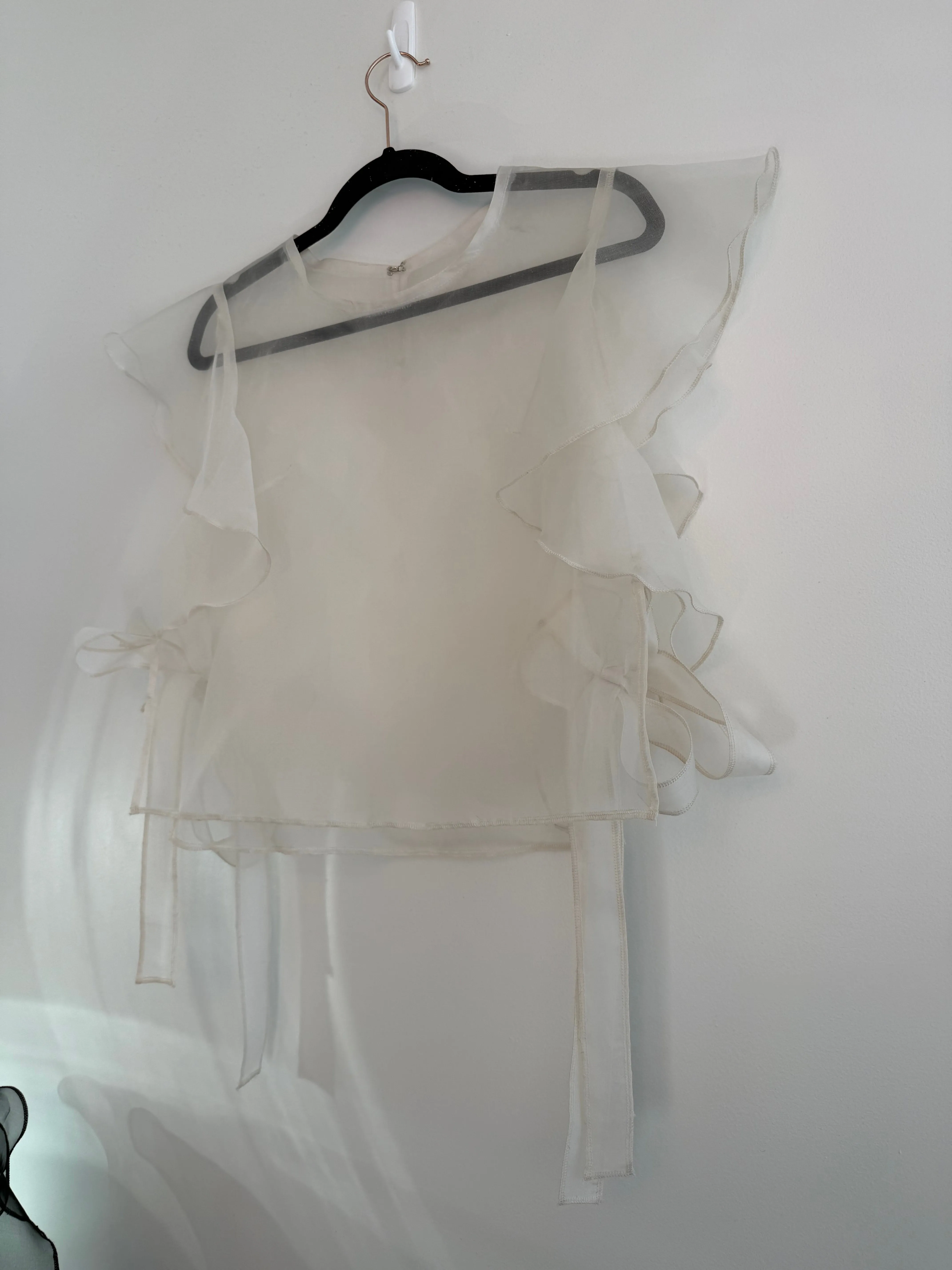 Silk Organza Runway Top- handmade