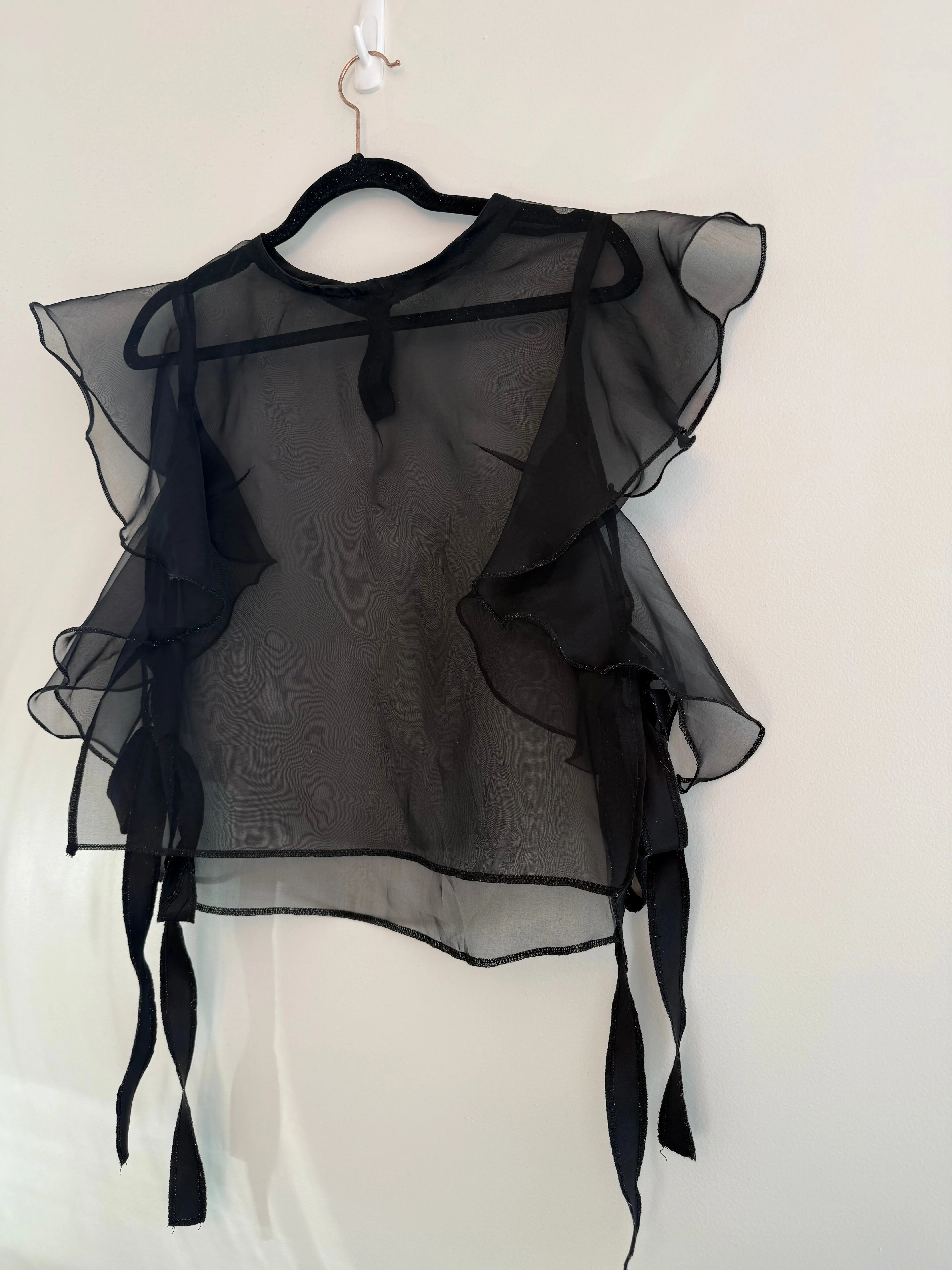 Silk Organza Runway Top- handmade