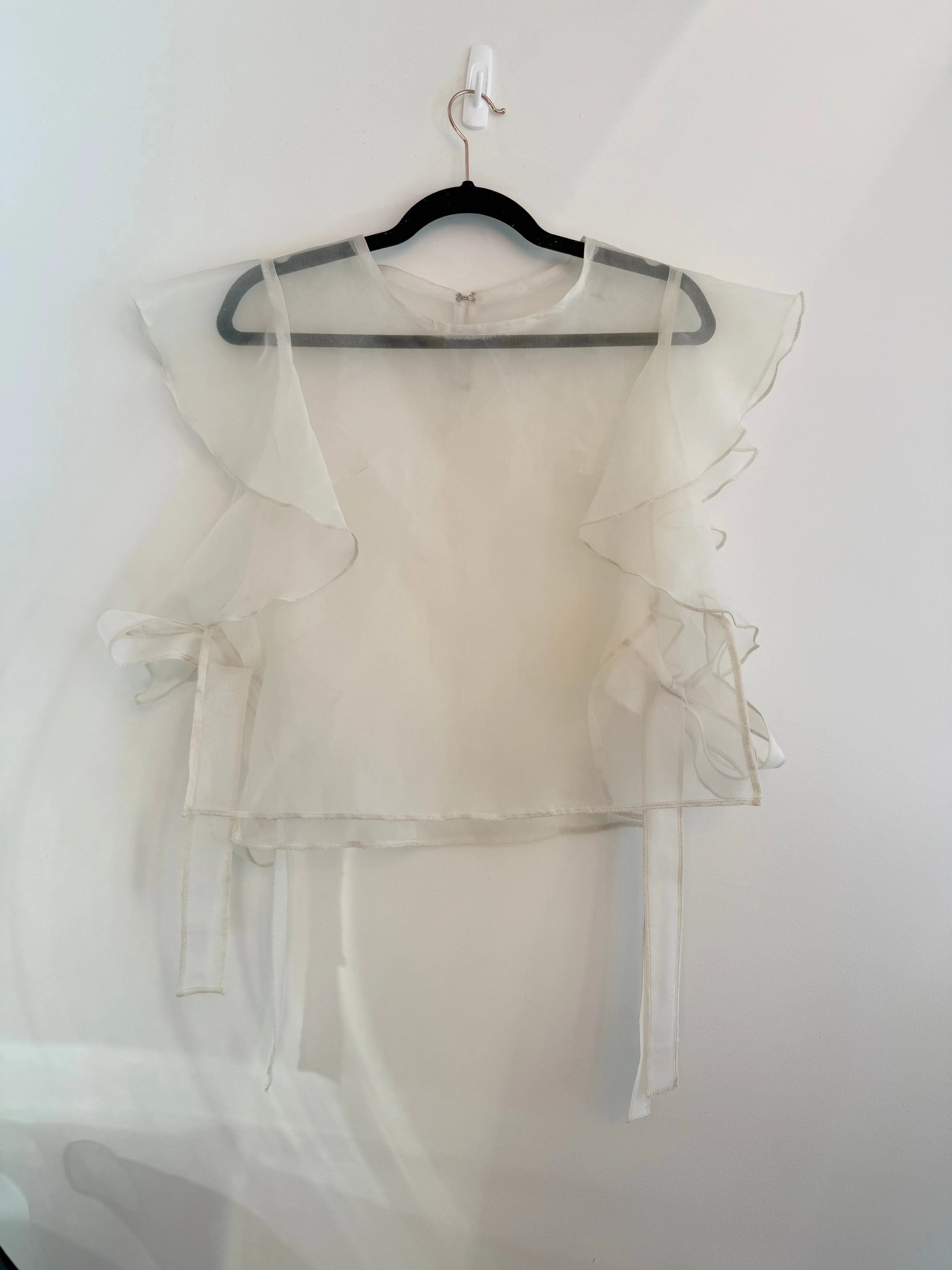 Silk Organza Runway Top- handmade