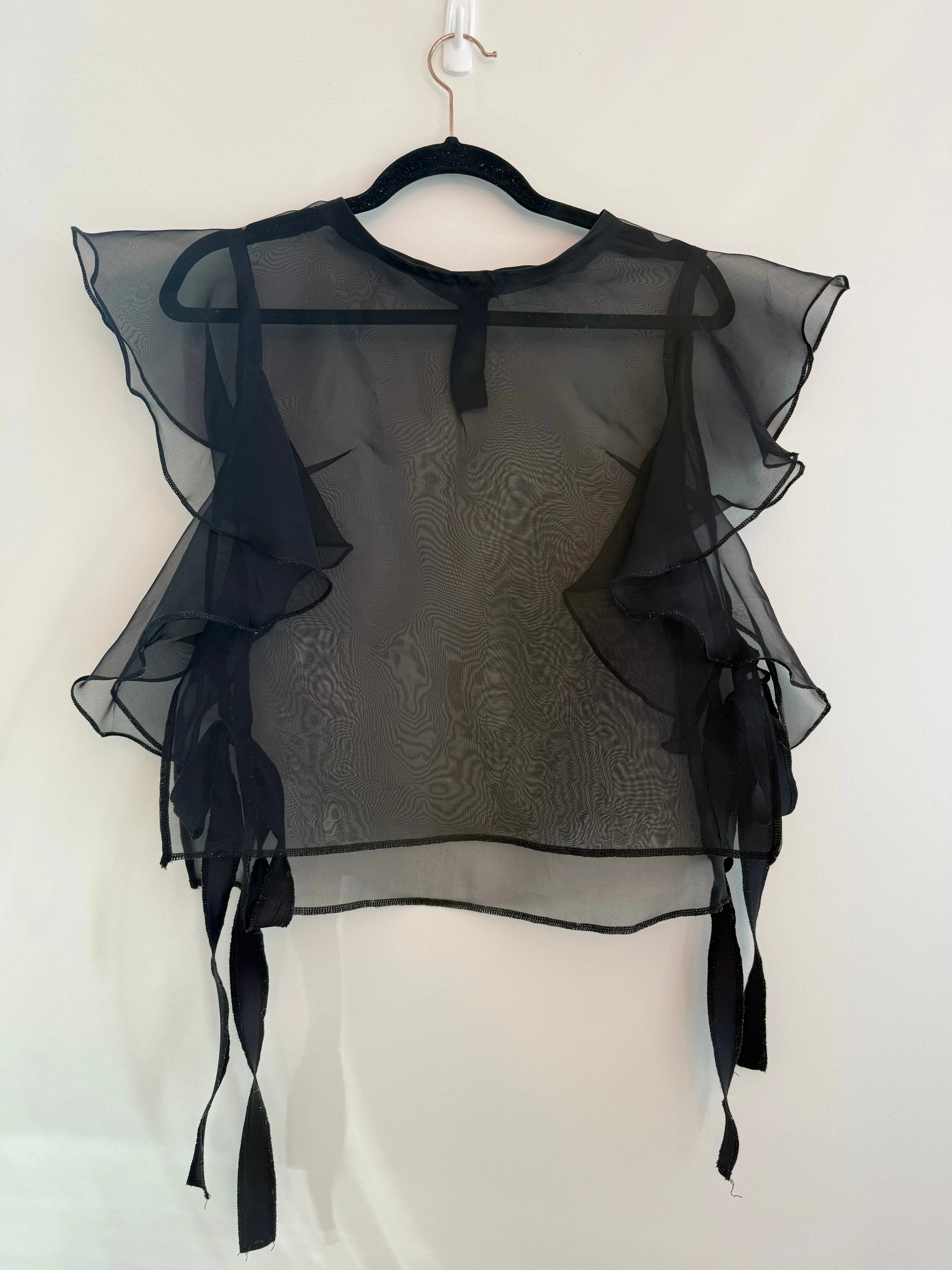 Silk Organza Runway Top- handmade