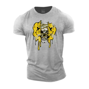 Smiley Skull Cotton T-Shirt