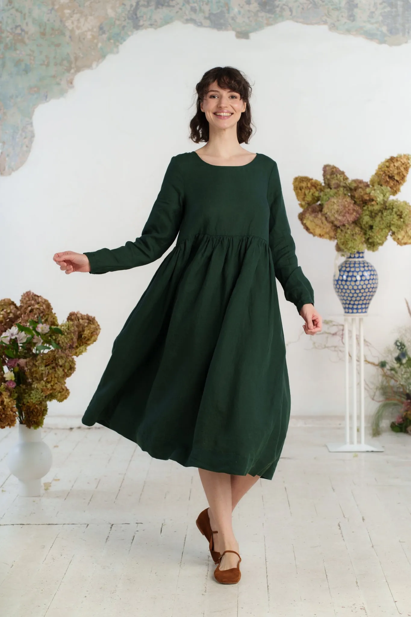 Smock Dress, Long Sleeve
