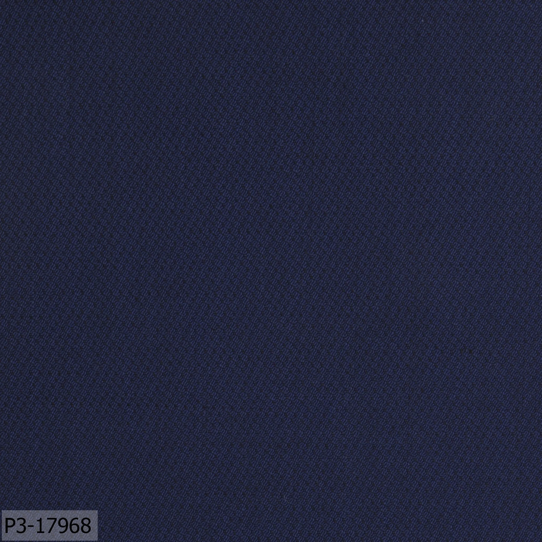 Space Blue Twill Print Suit
