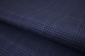 Space Blue With Black Check Suit