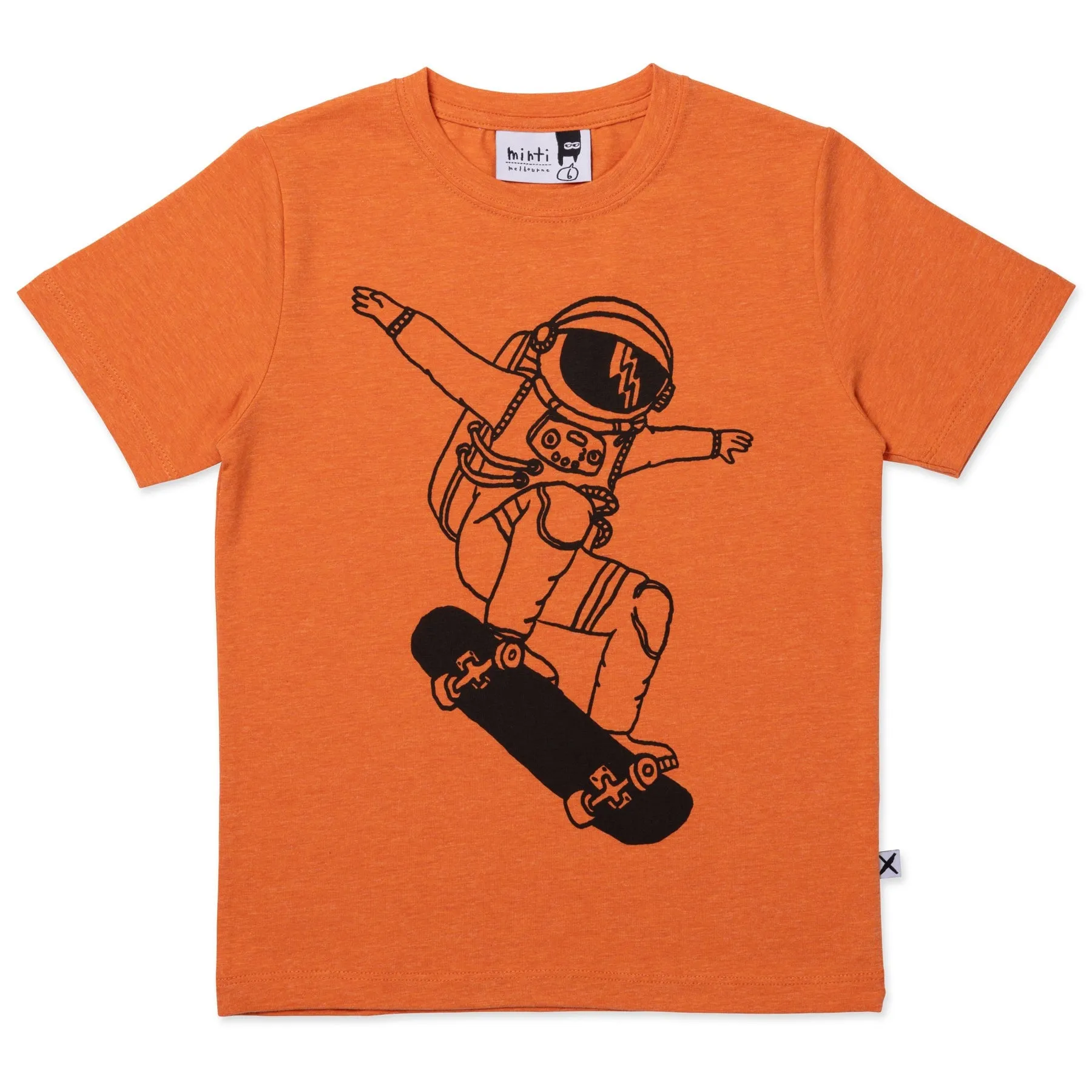 Space Skater Tee- Tangerine Marle