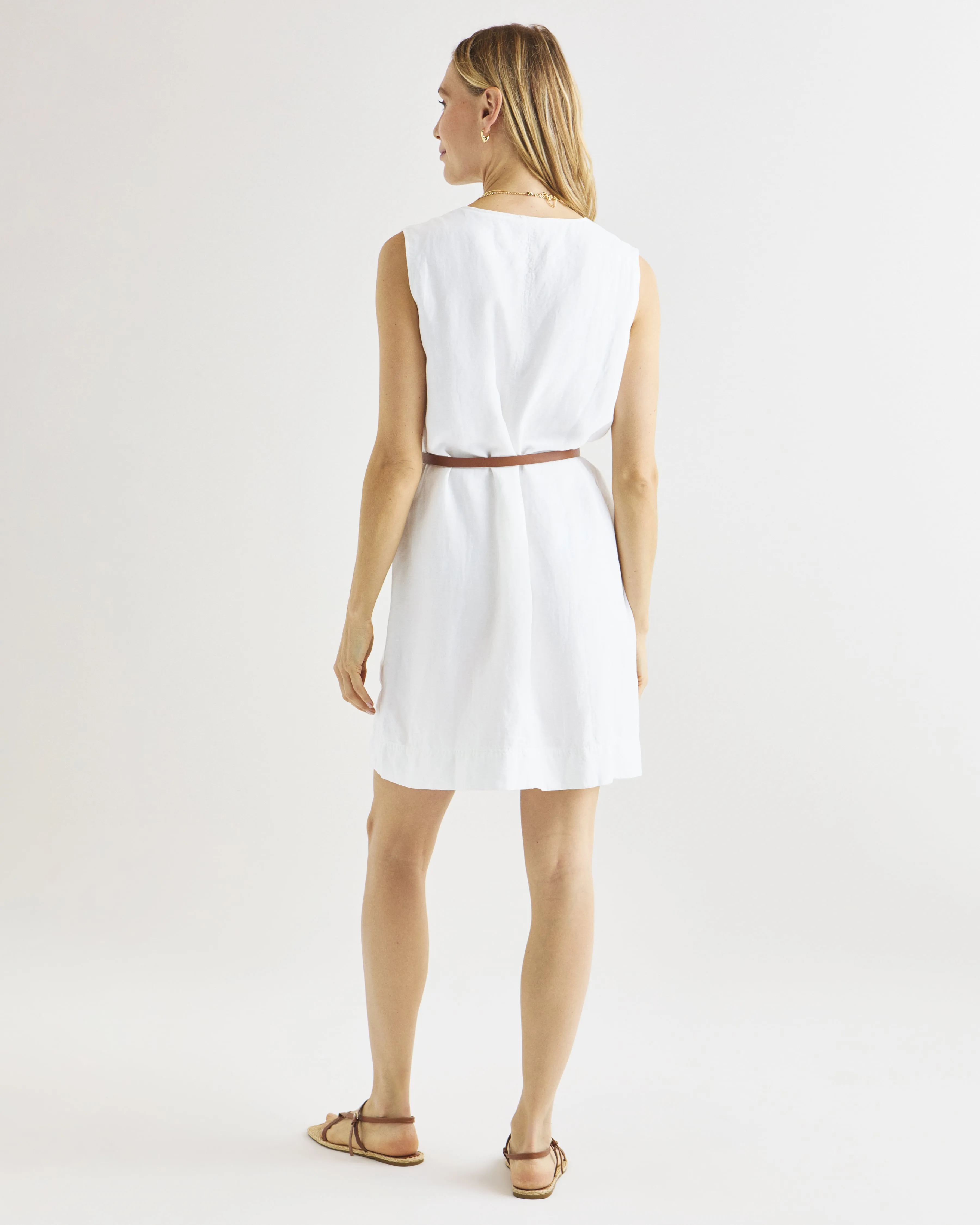 Splendid Dawson Linen Dress White