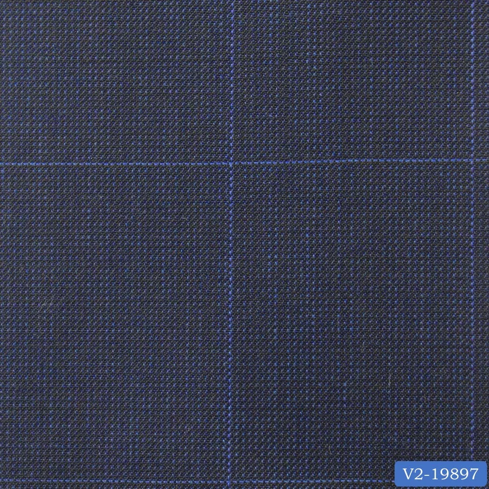 Steel Blue Windowpane Suit