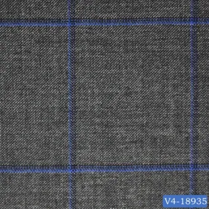 Stone Grey with Blue Windowpane Suit