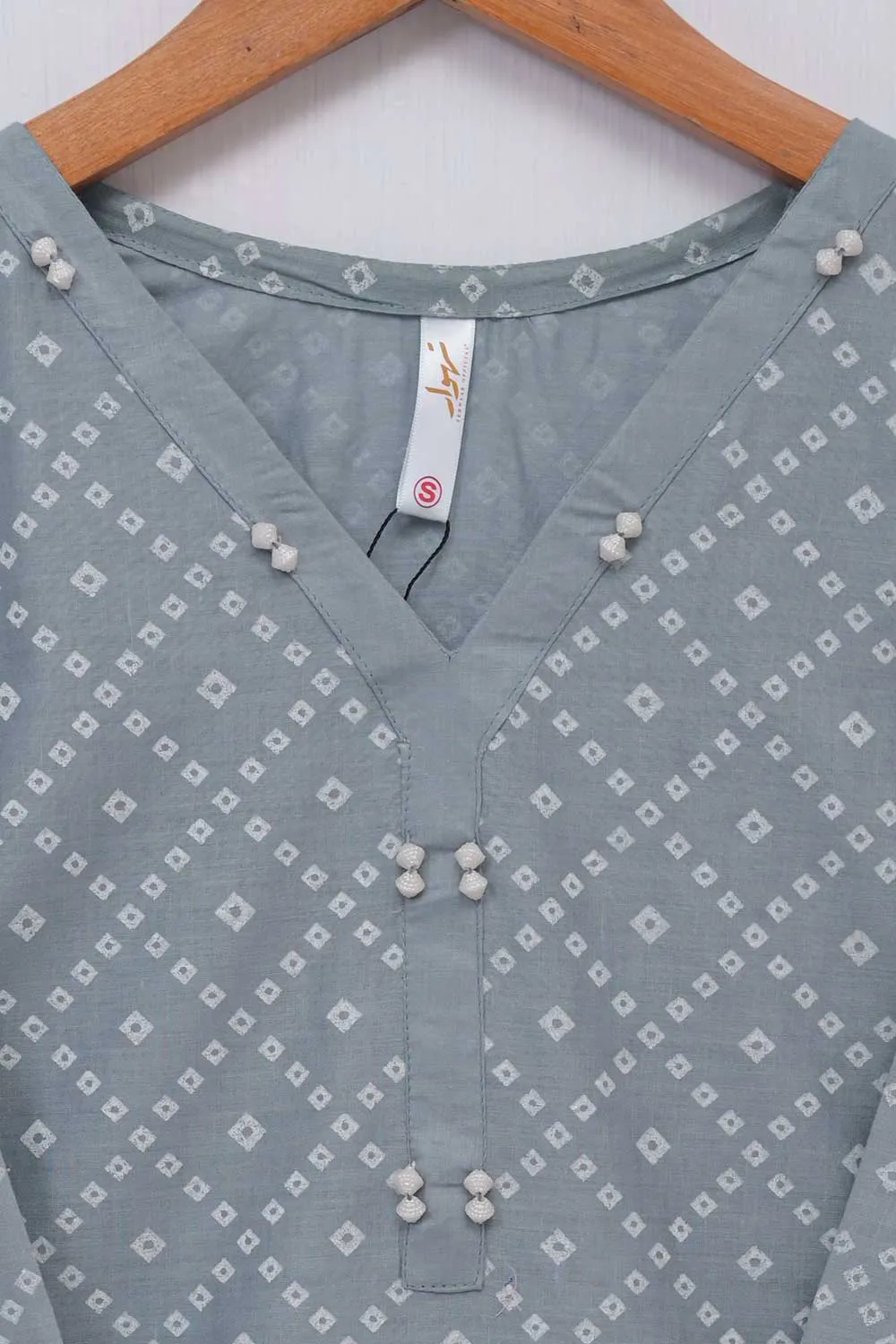STP-027B-GrayishBlue - 2Pc Cotton Stitched