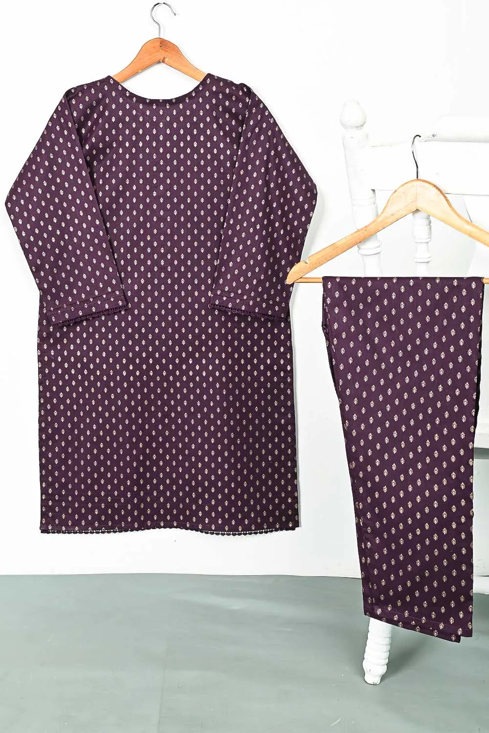 STP-099A-Purple - 2PC COTTON STITCHED
