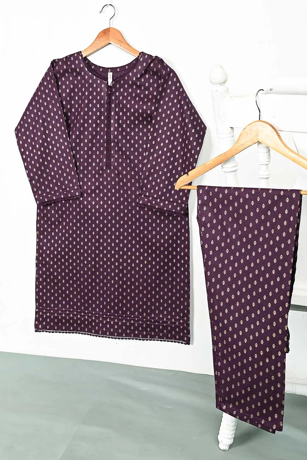 STP-099A-Purple - 2PC COTTON STITCHED