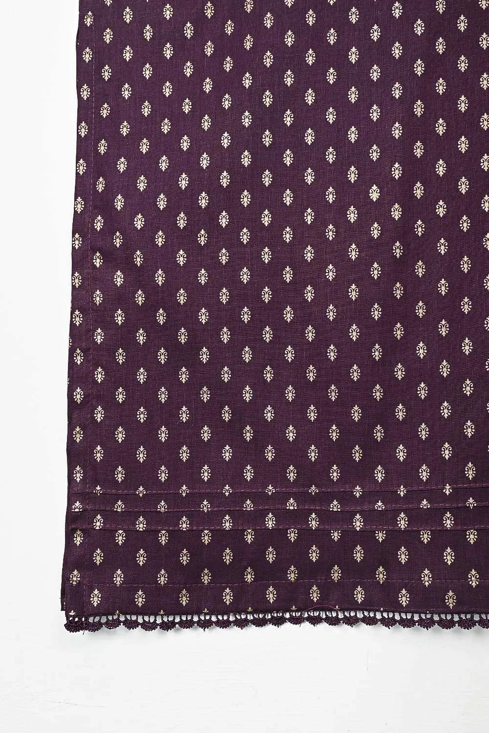 STP-099A-Purple - 2PC COTTON STITCHED