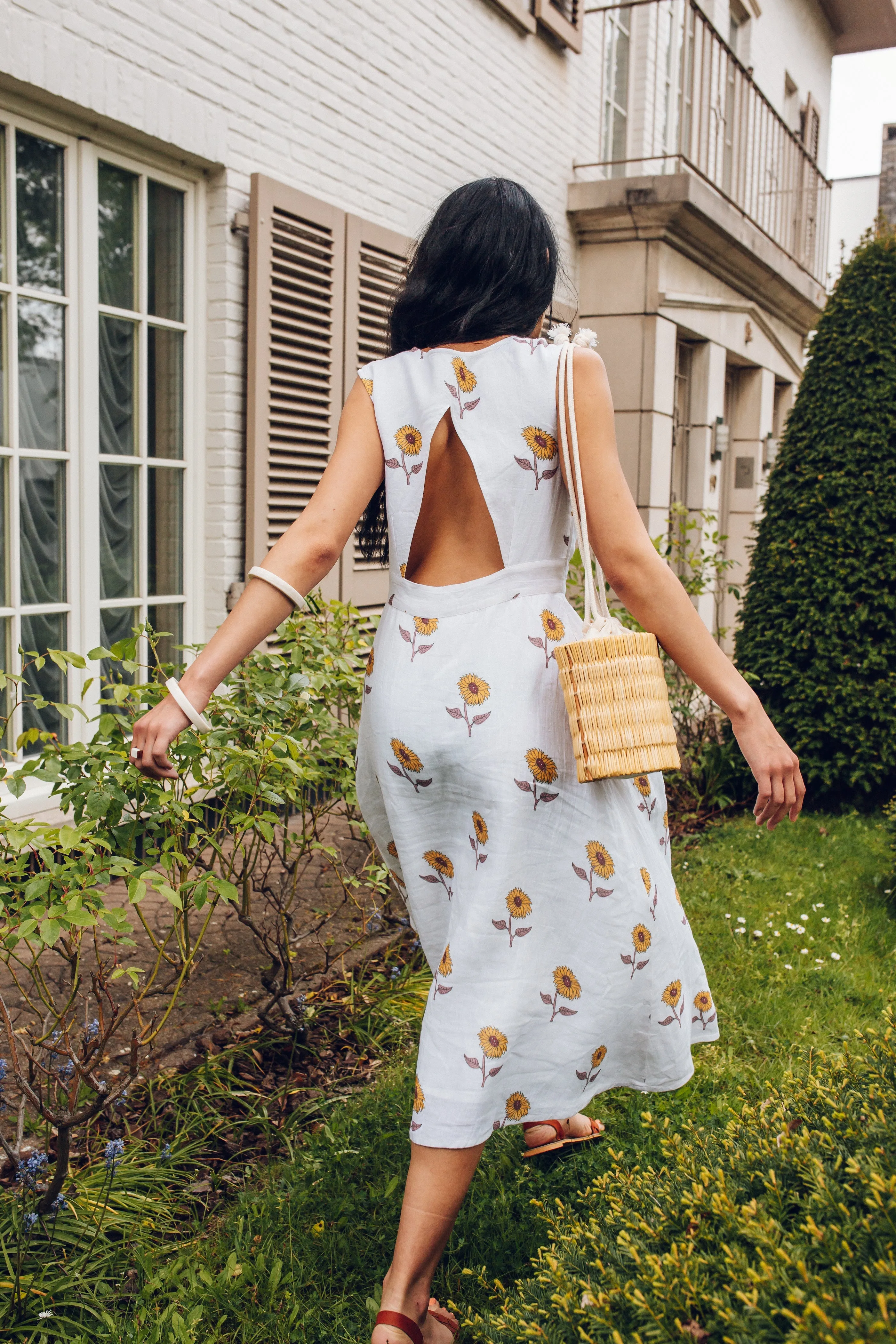 Sunflower Handblock Dress