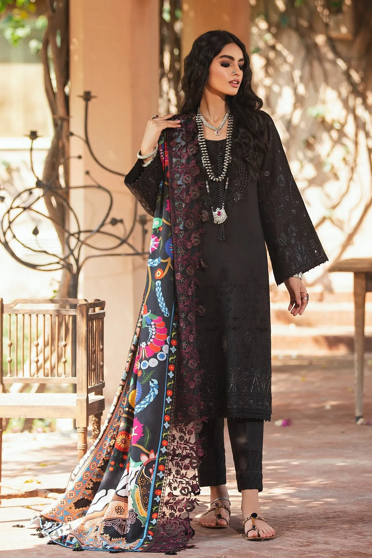 SUREELI NW-35 |  Nureh Maya Khaddar Fall / Winter Collection 2021 | Unstitched Embroidered Slub Khaddar Suits