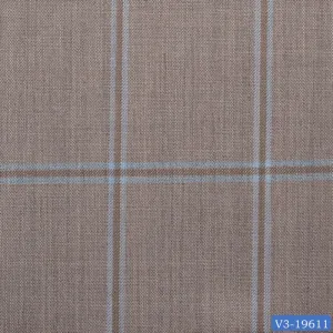 Taupe Brown with Dark Windowpane Suit