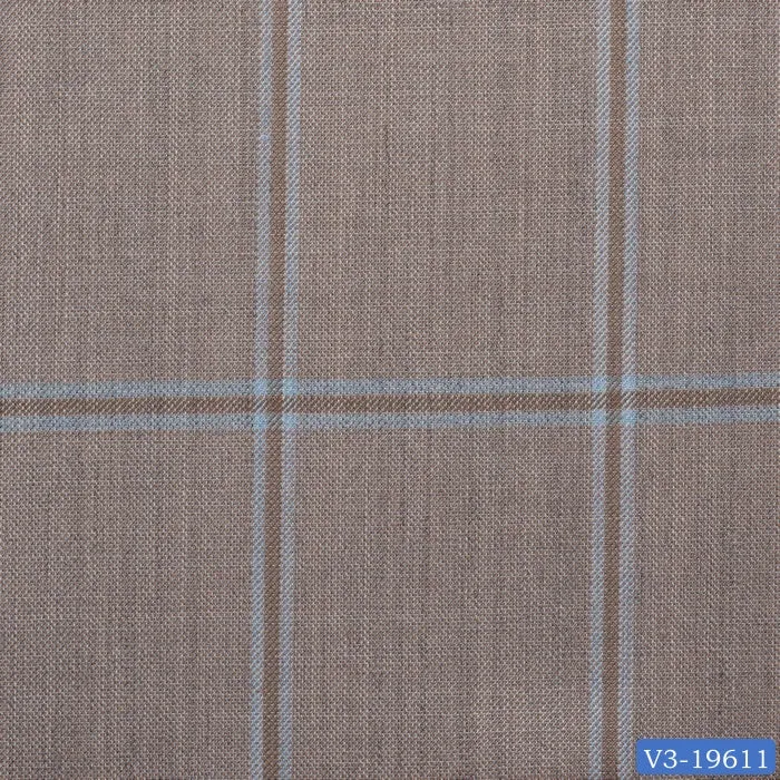 Taupe Brown with Dark Windowpane Suit
