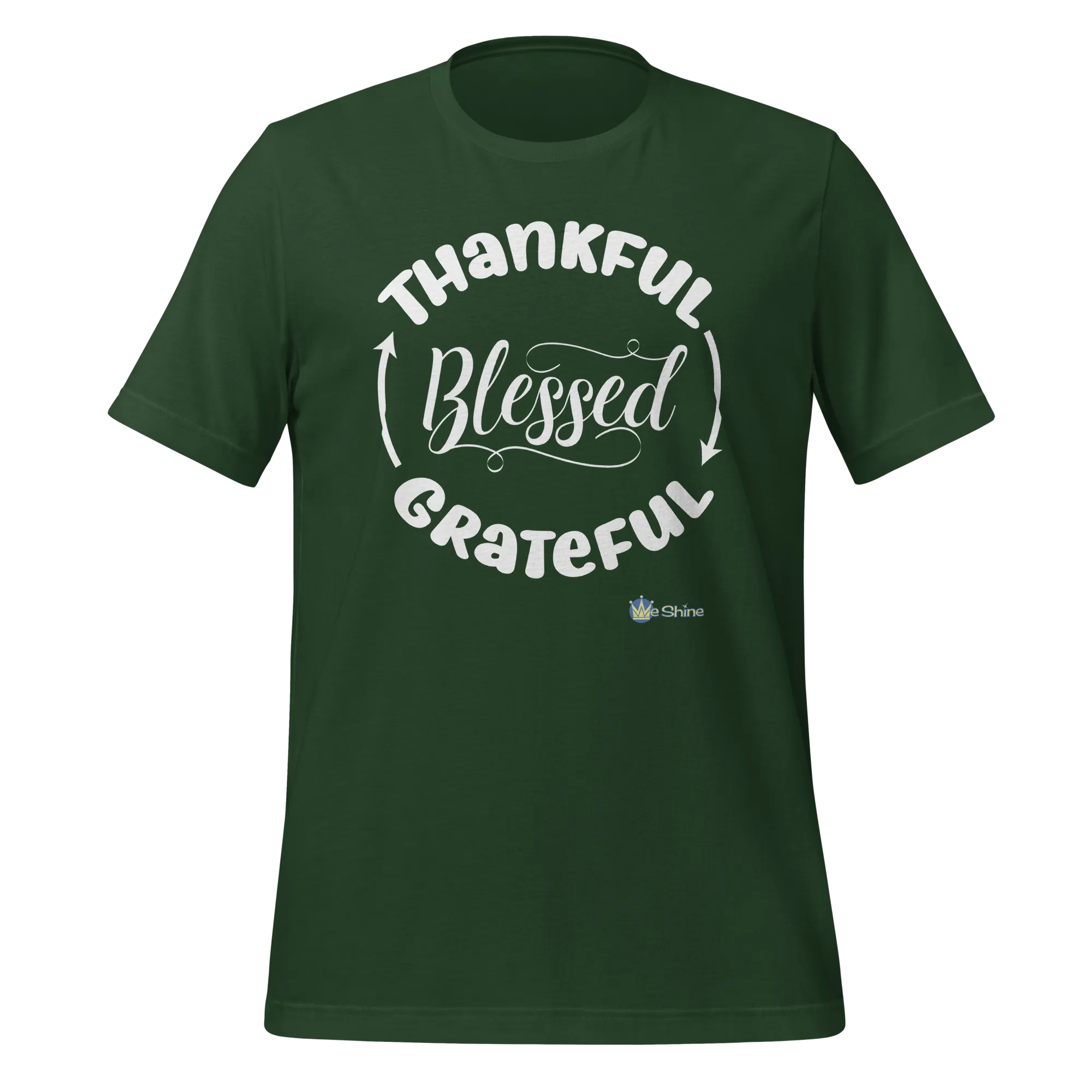 Thankful->Grateful->Blessed - Short Sleeve Tee