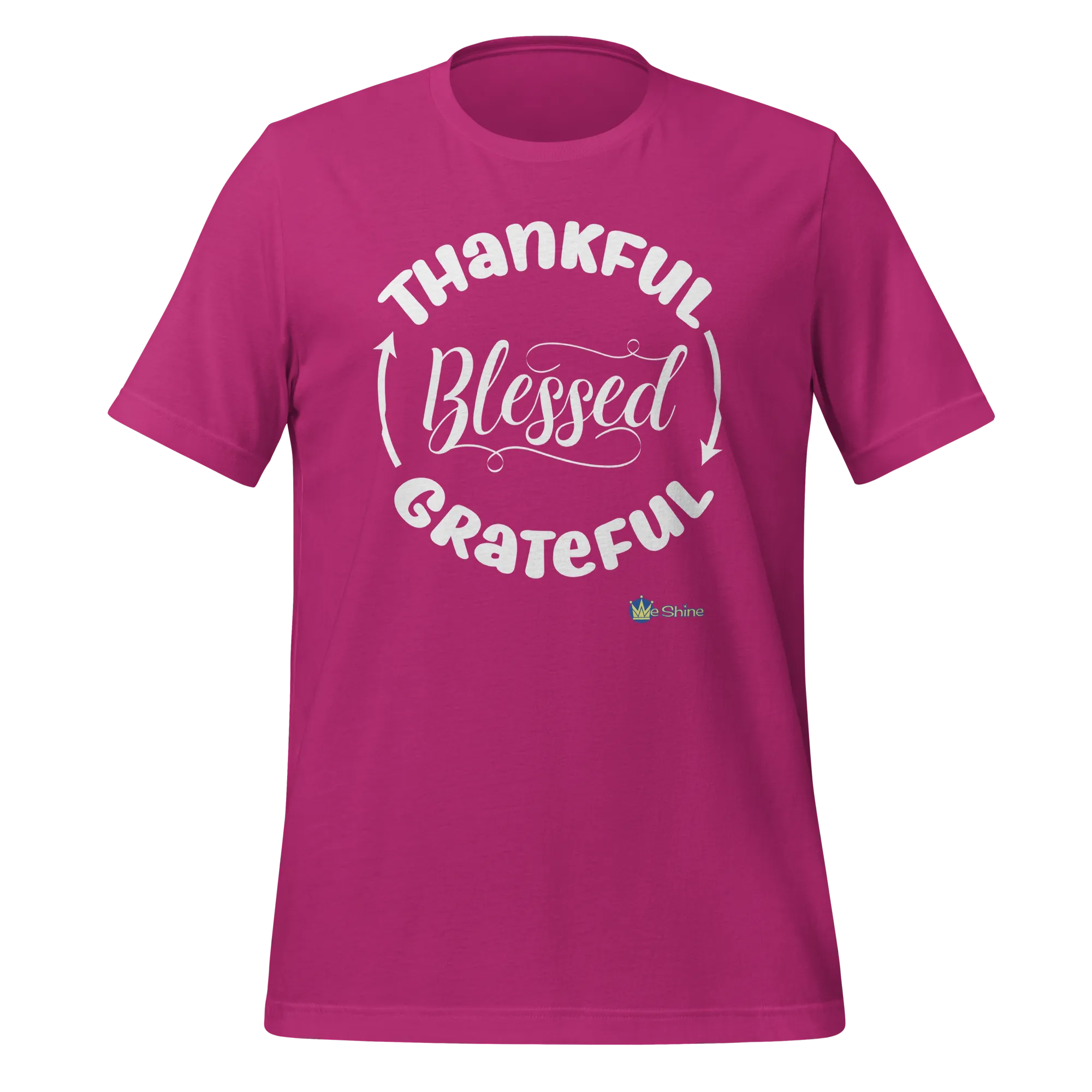 Thankful->Grateful->Blessed - Short Sleeve Tee