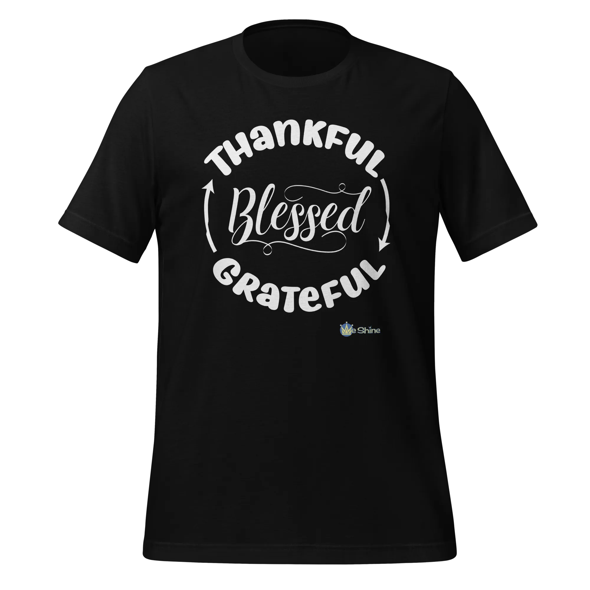 Thankful->Grateful->Blessed - Short Sleeve Tee