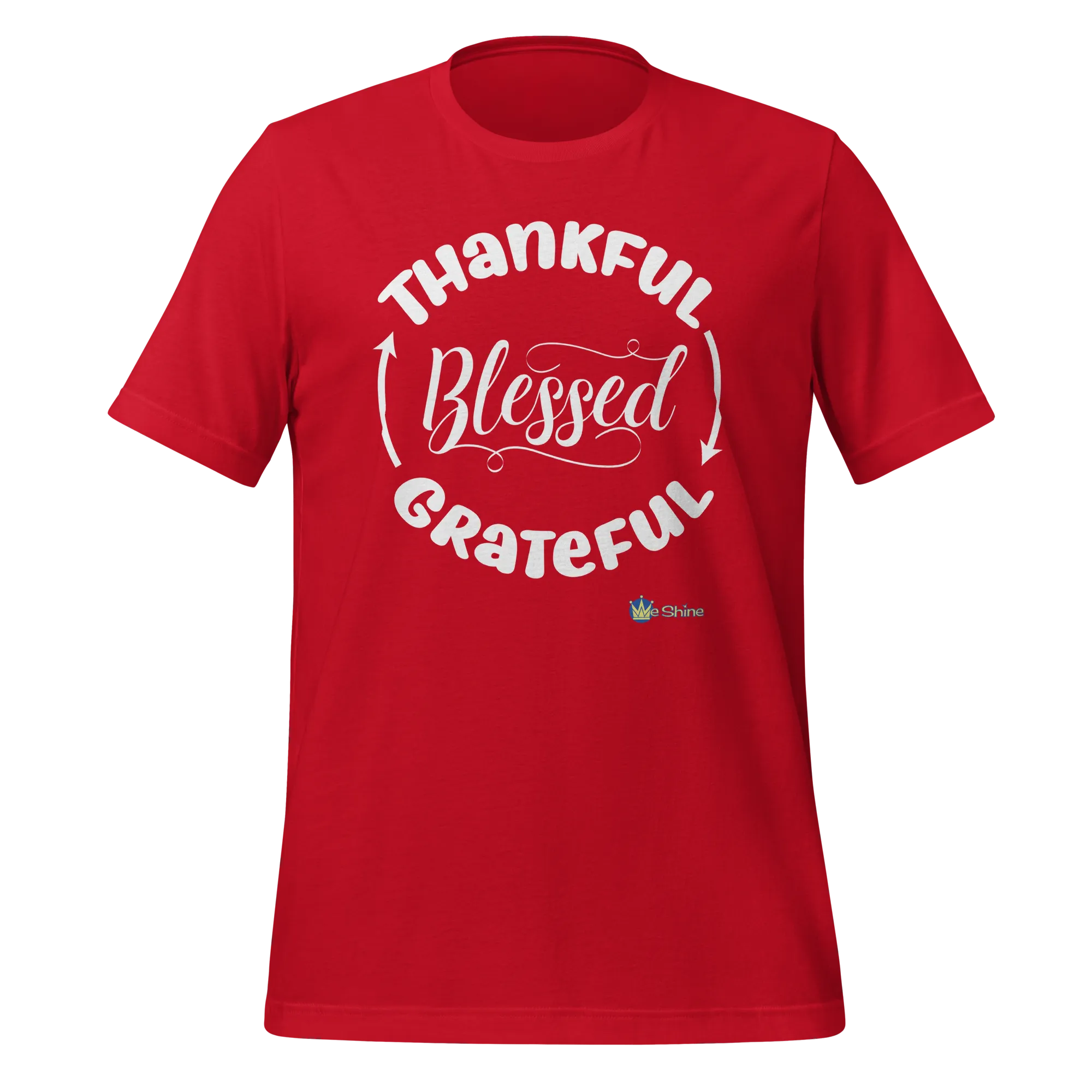 Thankful->Grateful->Blessed - Short Sleeve Tee