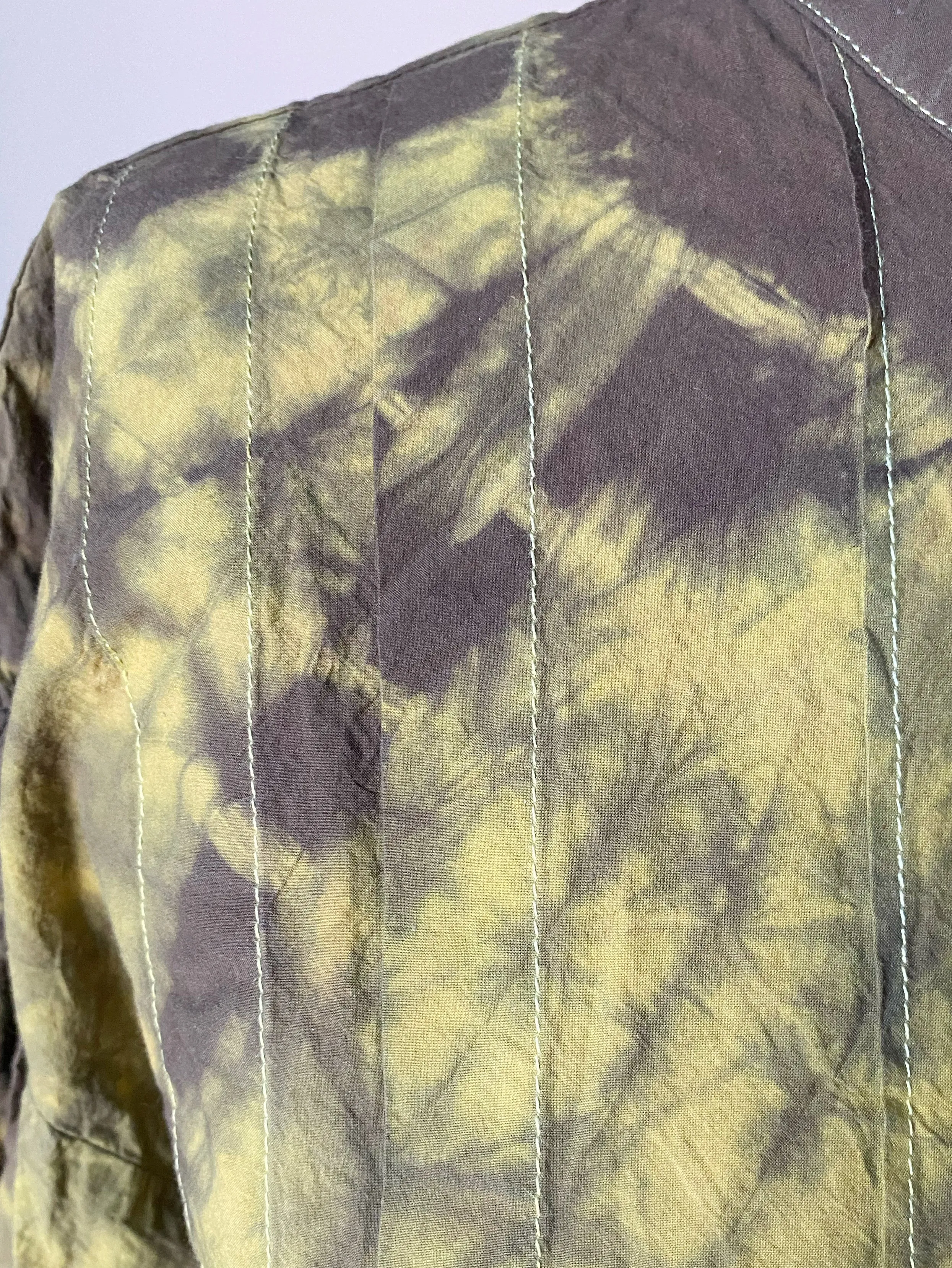 turmeric and tie dye pin tuck peasant shirtdress