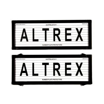 Ultimate 6 Figure Black Number Plate Covers With Lines - Swing Clip - 6L