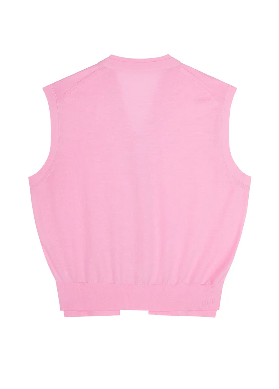 Vest/JNBY Collarless Thin Knit Vest