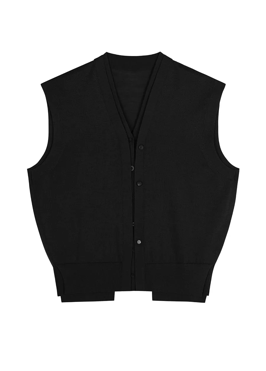 Vest/JNBY Collarless Thin Knit Vest