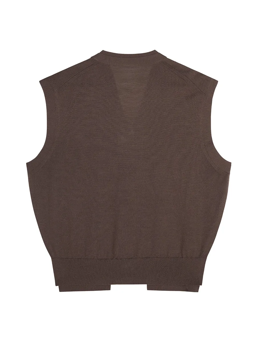 Vest/JNBY Collarless Thin Knit Vest