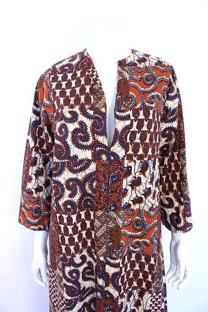 Vintage 70's Batik Caftan Dress