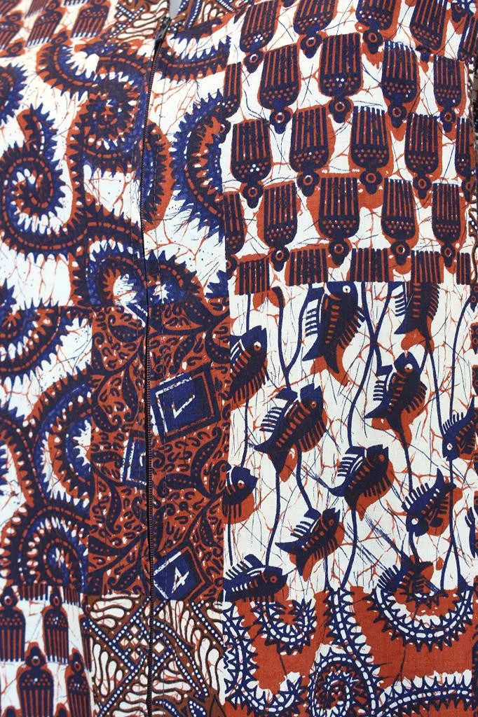 Vintage 70's Batik Caftan Dress
