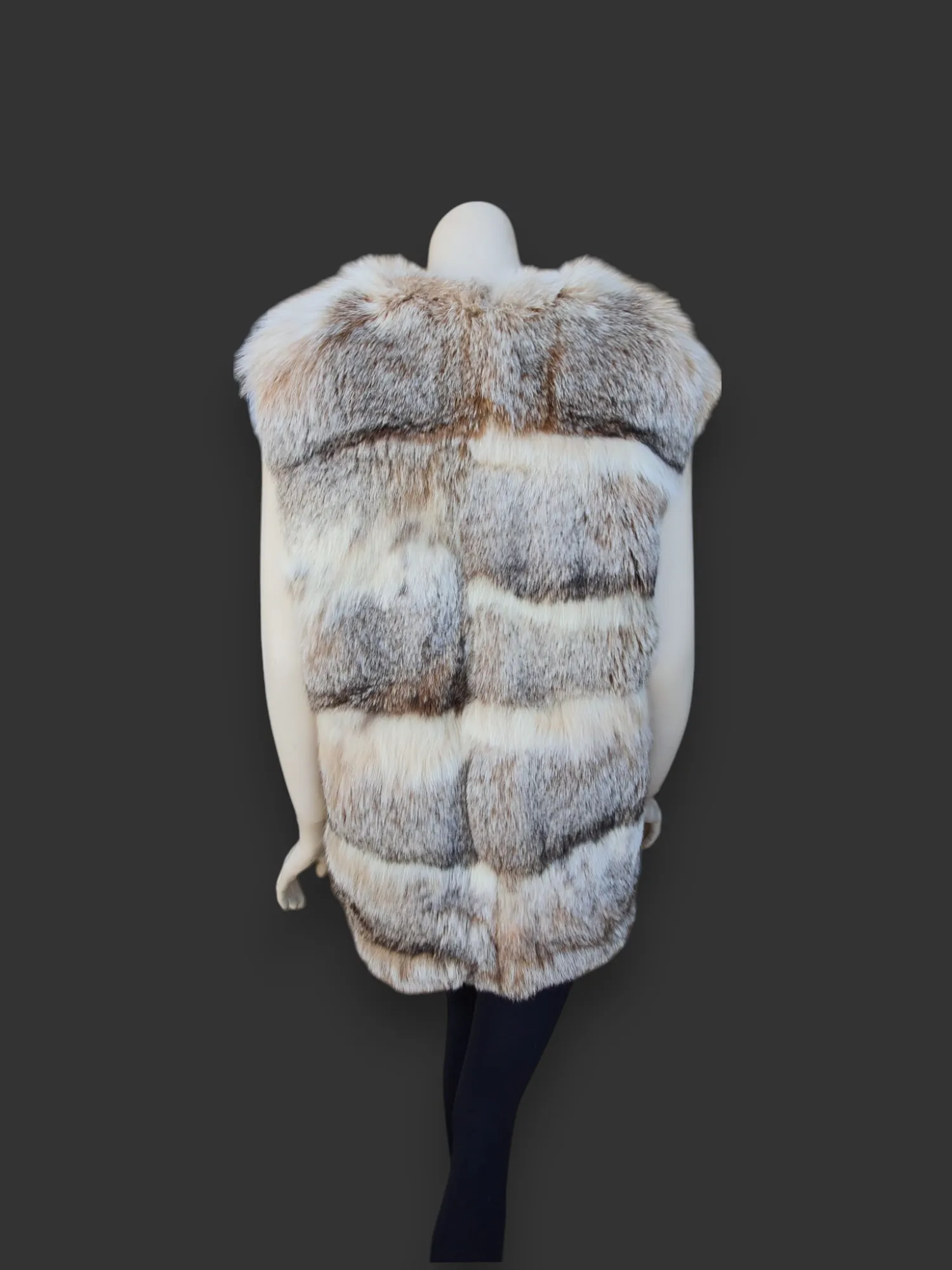 Vintage Horizontal Canadian Lynx Vest -Medium
