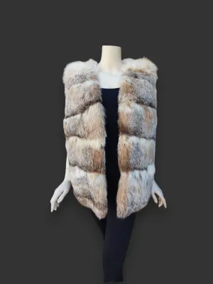 Vintage Horizontal Canadian Lynx Vest -Medium