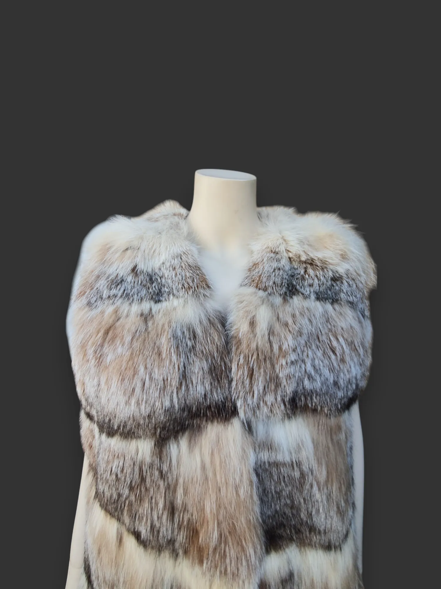 Vintage Horizontal Canadian Lynx Vest -Medium