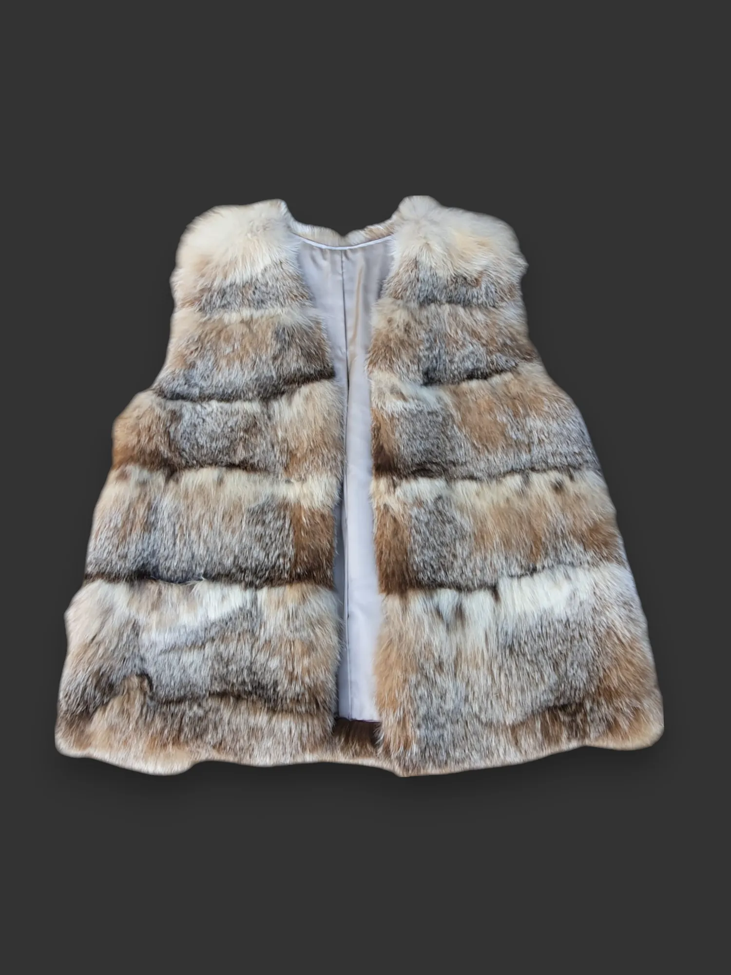Vintage Horizontal Canadian Lynx Vest -Medium