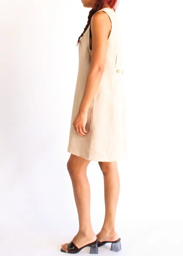 Vintage Linen Dress D0454
