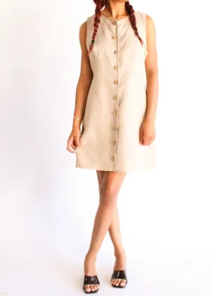 Vintage Linen Dress D0454