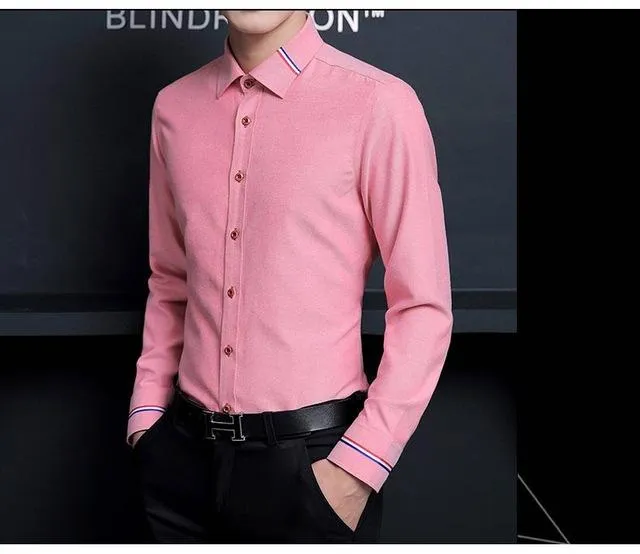 West Louis™ Designer Cotton Slim Fit Dress Shirt