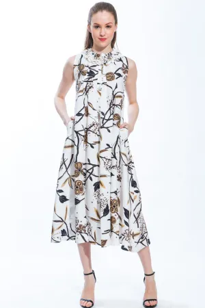 White Multi Ruffled Sundress Style 1746