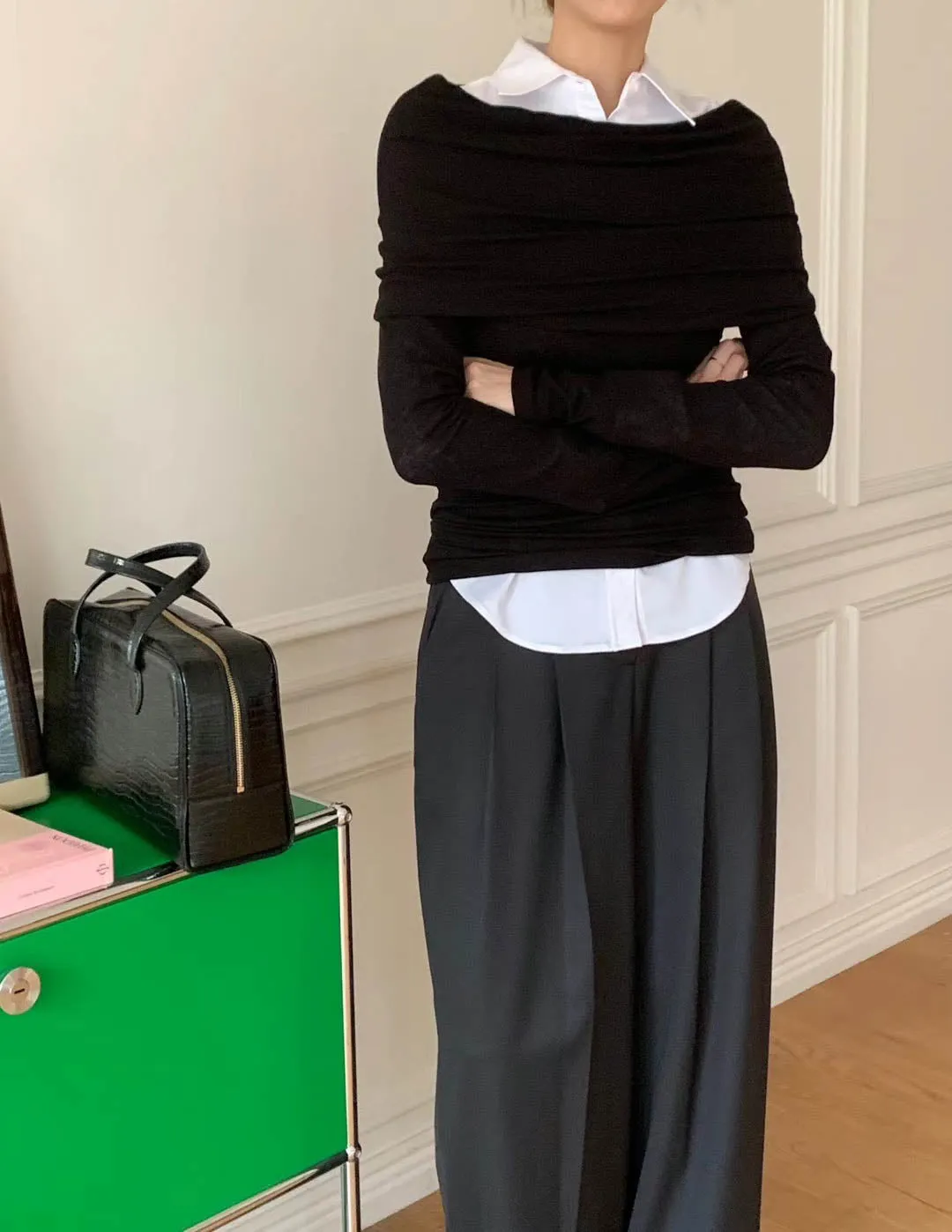 Whitney Trousers Dark Charcoal