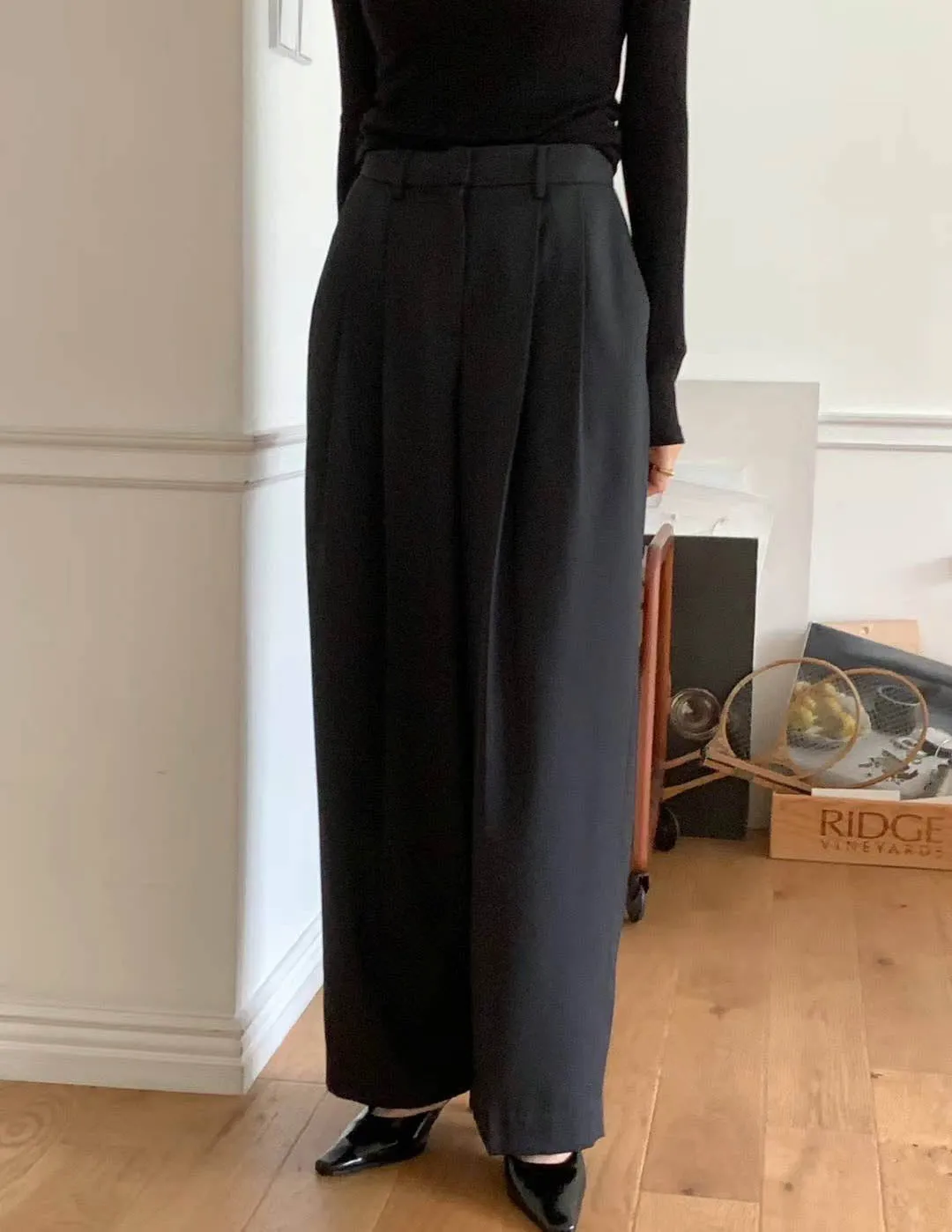 Whitney Trousers Dark Charcoal