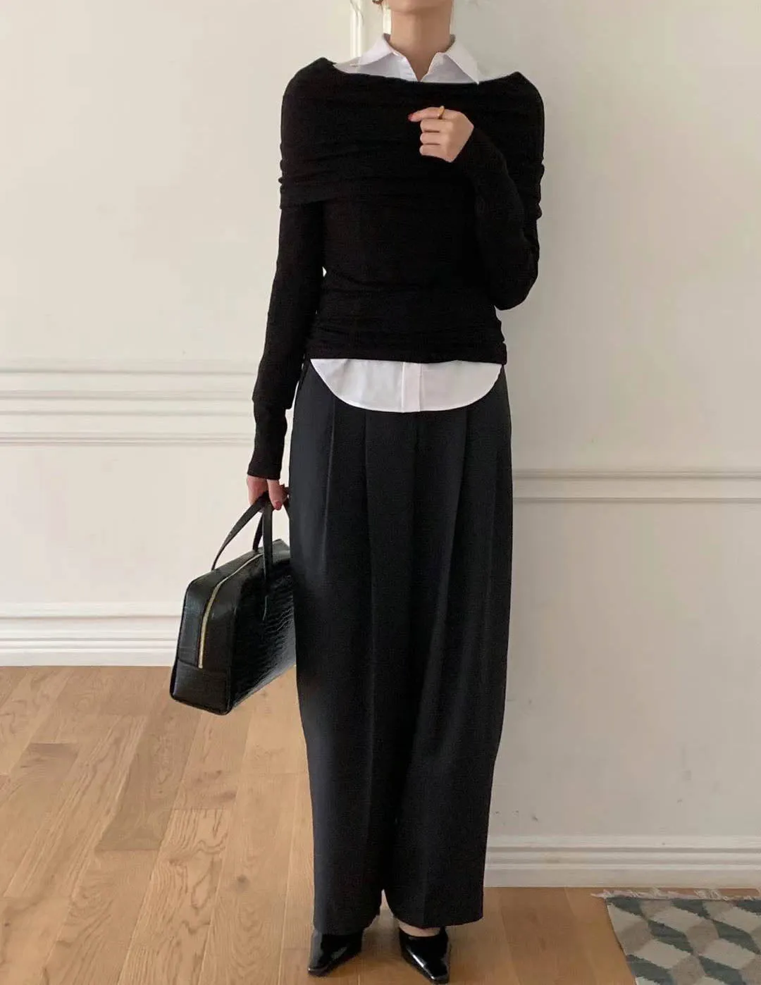 Whitney Trousers Dark Charcoal