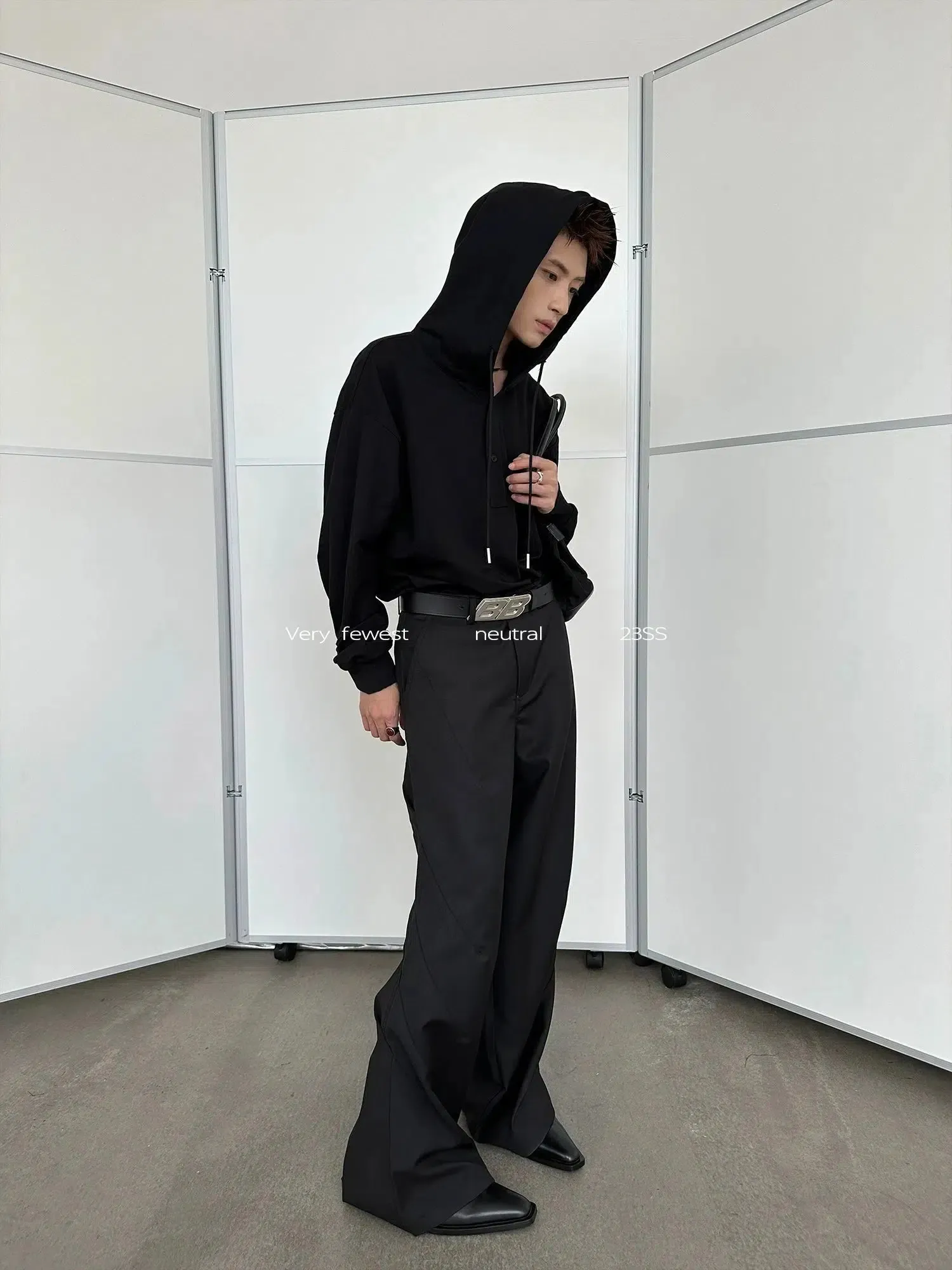 Wide-Leg Multi-layer Pleated Pants