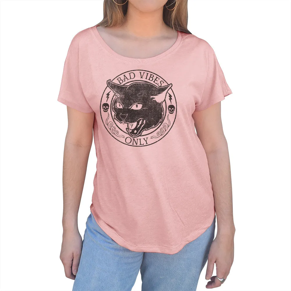 Women's Bad Vibes Only Scoop Neck T-Shirt