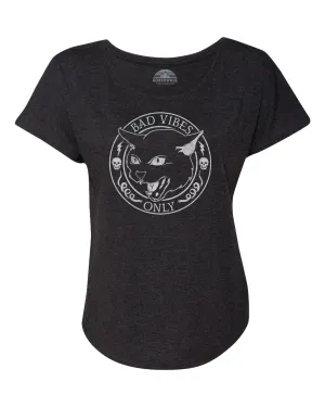 Women's Bad Vibes Only Scoop Neck T-Shirt