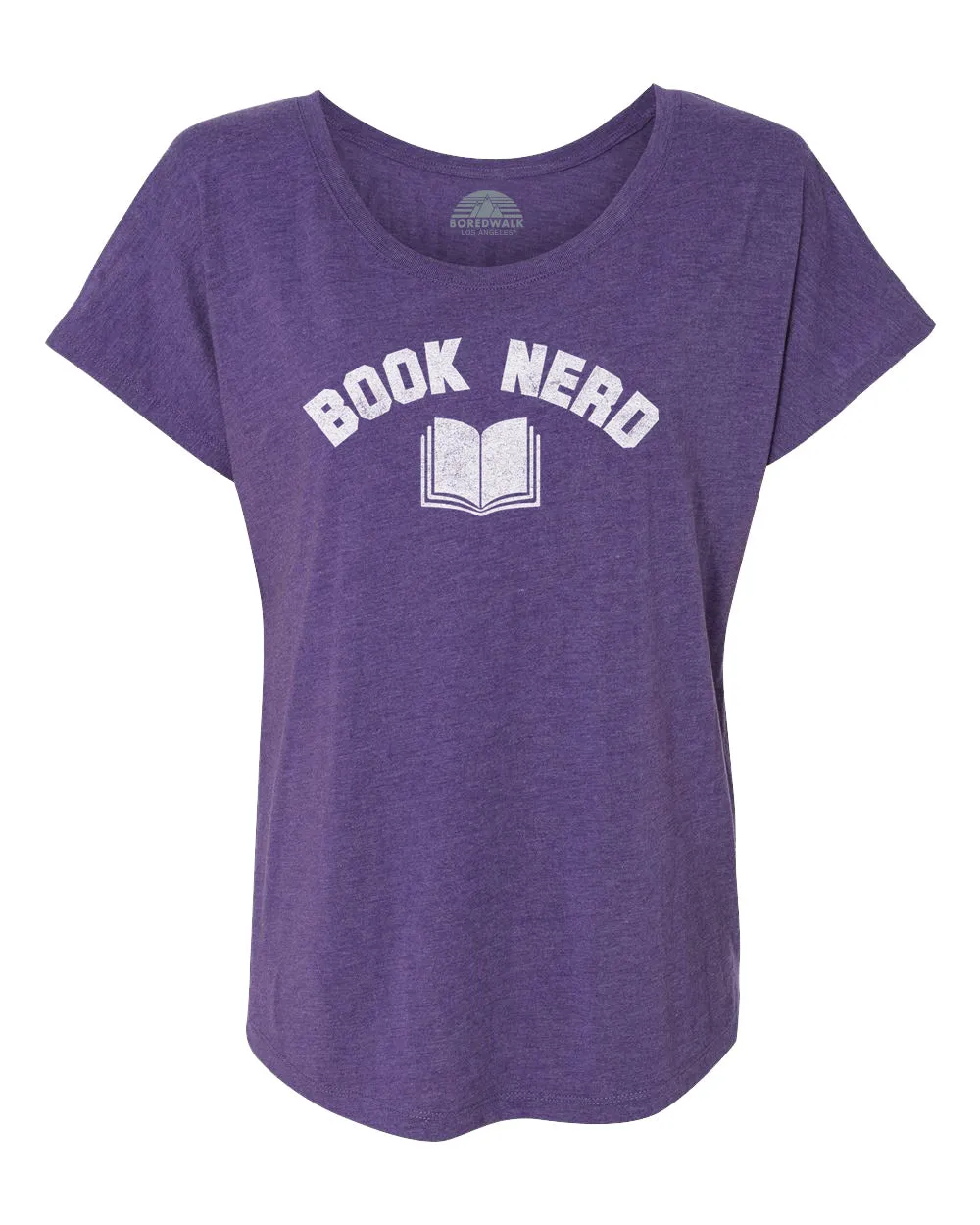 Women's Book Nerd Vintage Geeky Nerdy Literary Scoop Neck T-Shirt